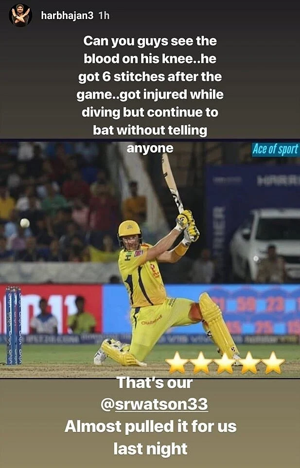 Twitter Speechless After Watson Bats With a Bleeding Knee For CSK