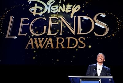 ANAHEIM, July 15, 2017 (Xinhua) -- Bob Iger, Walt Disney chairman and CEO, speaks during the Disney Legends Awards at the D23 Expo fan convention at the convention center in Anaheim, California, the United States, on July 14, 2017. (Xinhua/Zhao Hanrong/IANS)