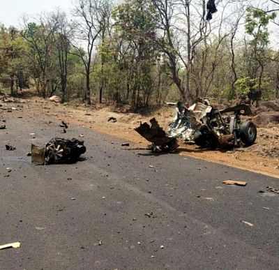 Mumbai: Maoists torched at least three dozen vehicles belonging to private contractors in Kurkheda sub-district of Maharashtra