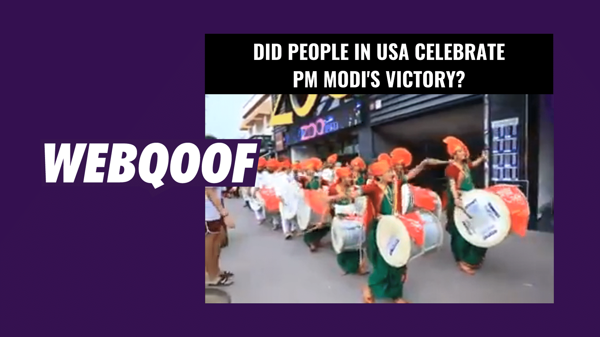 A viral video falsely claimed that people in USA celebrated Narendra Modi’s recent win.