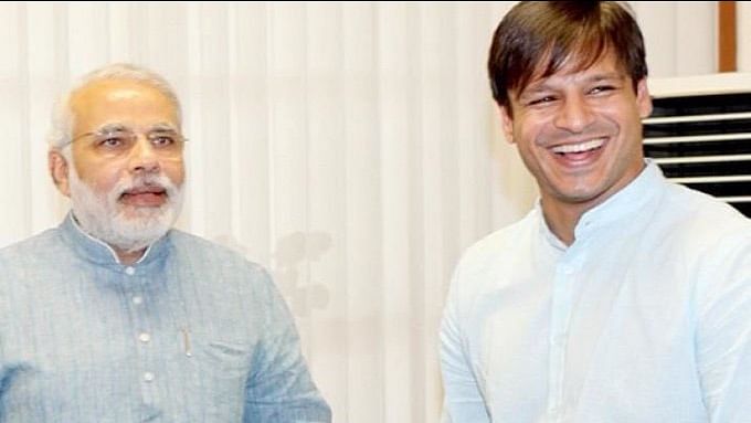 PM Narendra Modi with Vivek Oberoi.