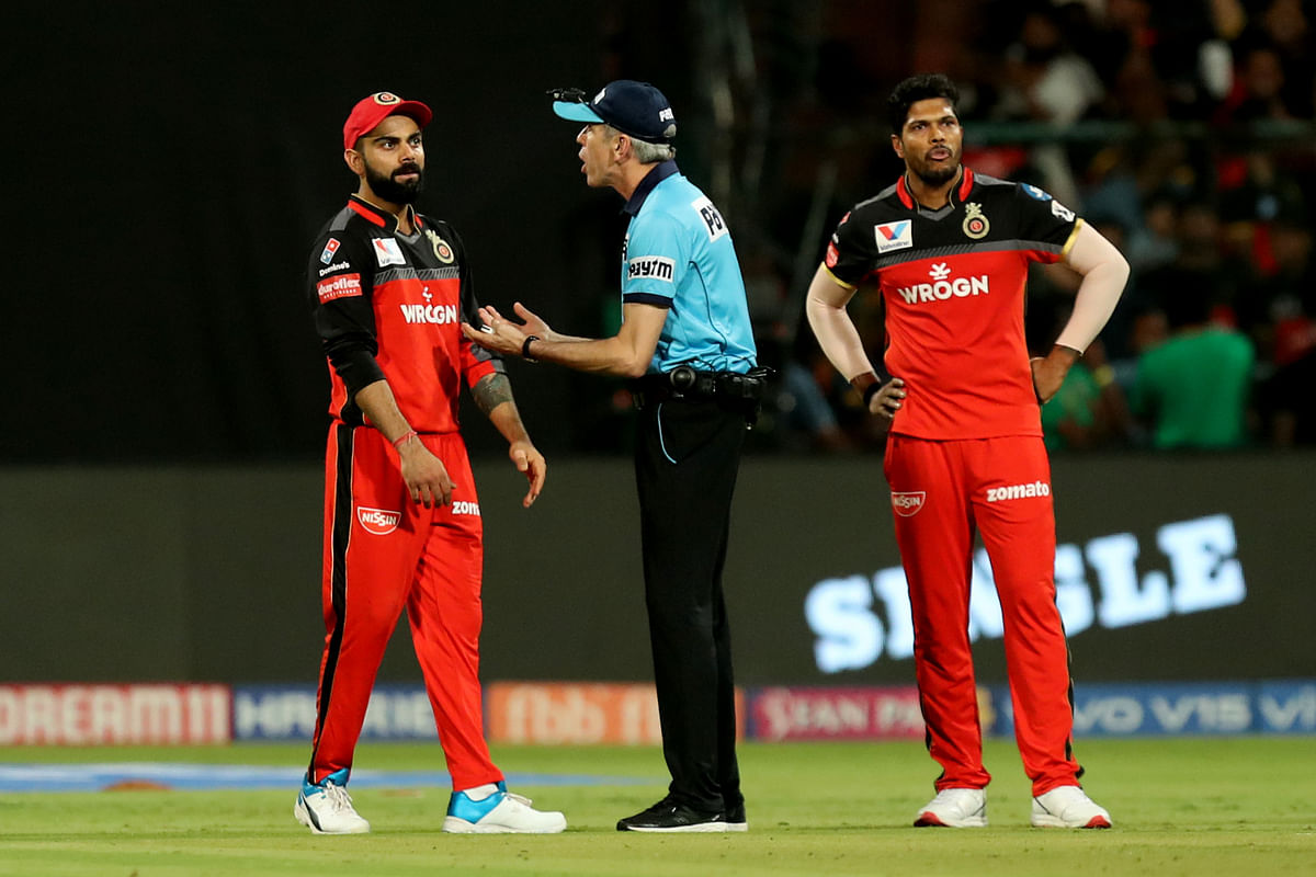 Umpire Llong reportedly lost his cool after being confronted by RCB skipper Kohli over a contentious no ball call.