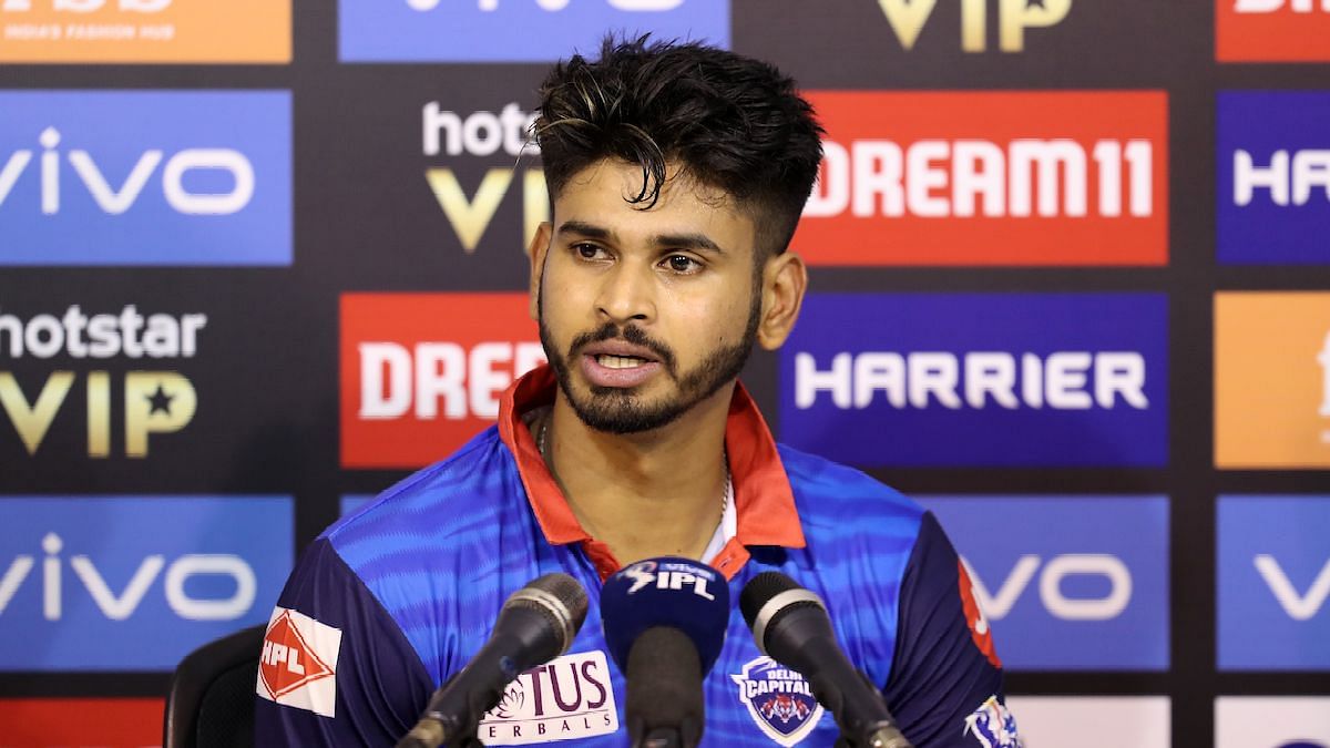 Shreyas Iyer attends post match conference after losing to CSK.