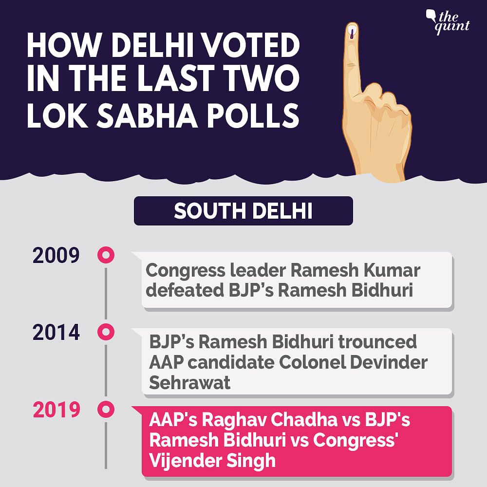 Delhi is up for a three-way battle on all 7 Lok Sabha seats in the sixth phase of the ongoing elections on 12 May.