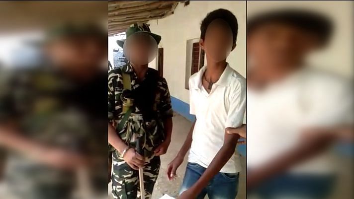 A video screengrab showing one of the boys who admitted to voting for their older brothers by proxy in Ghatal, West Bengal.