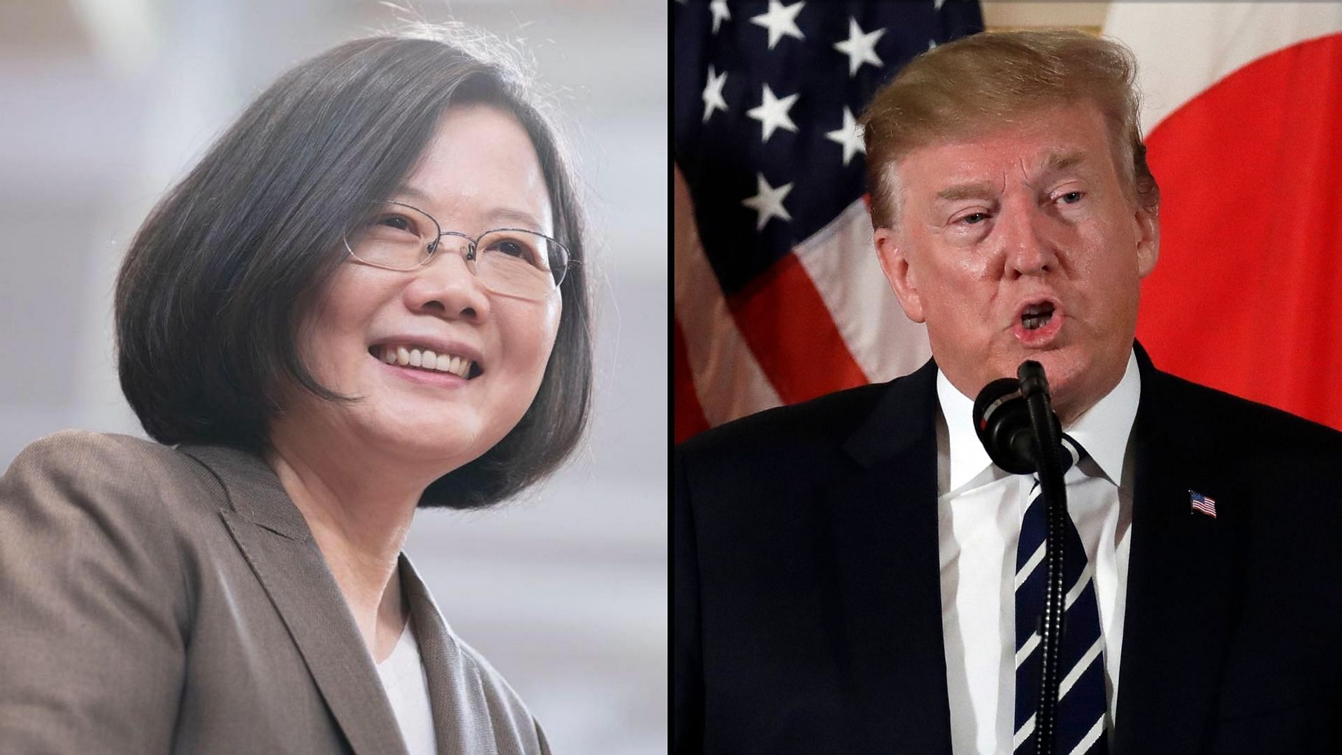 Taiwan President Tsai Ing-wen and US President Donald Trump.