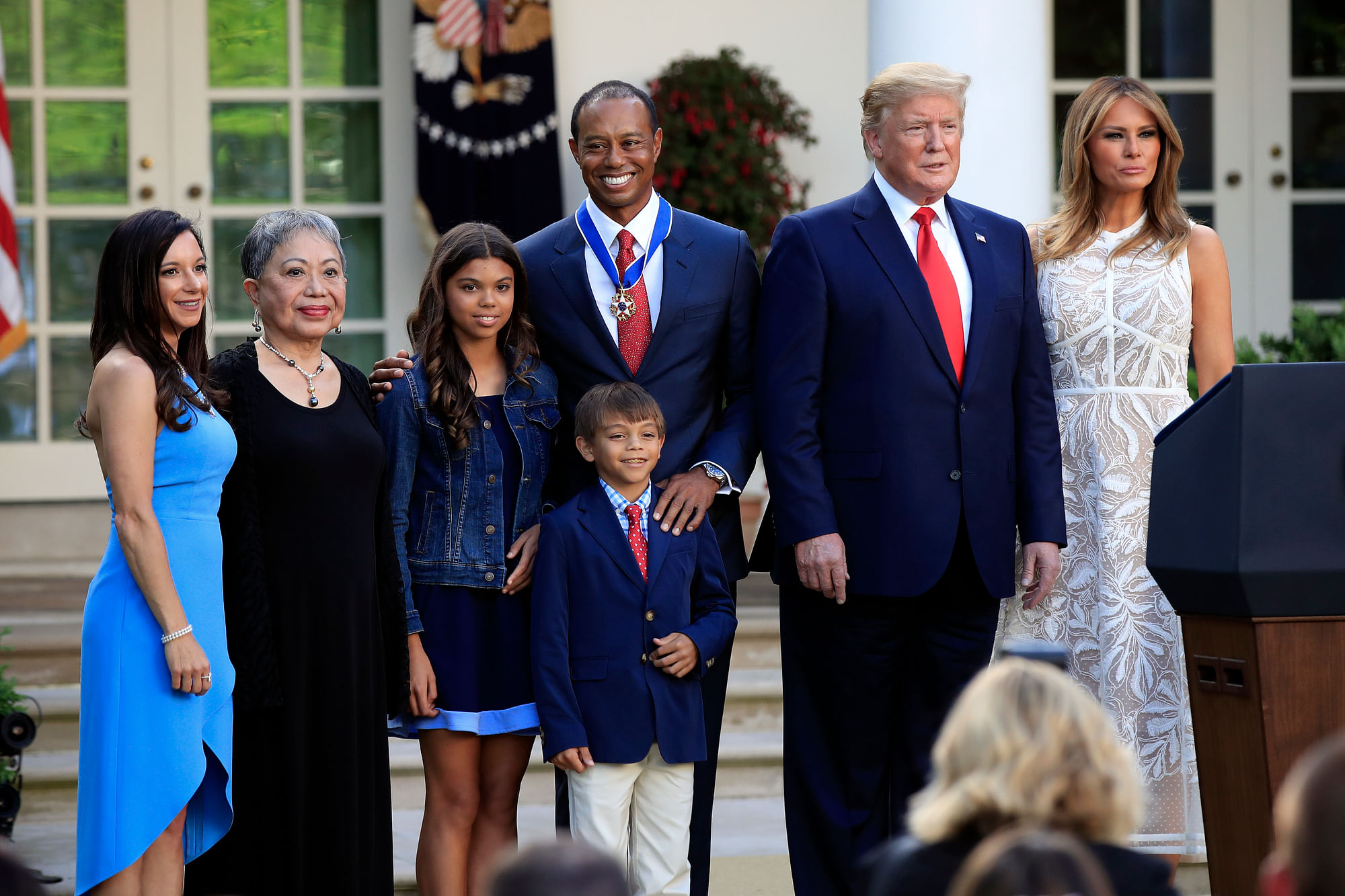 Trump awarded Woods with the Presidential Medal of Freedom. He’s the fourth golfer to earn that distinction and certainly the youngest.