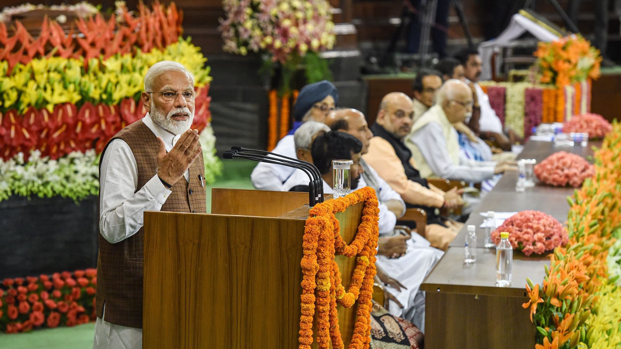 Prime Minister-designate Narendra Modi on Saturday staked claim to form the government.