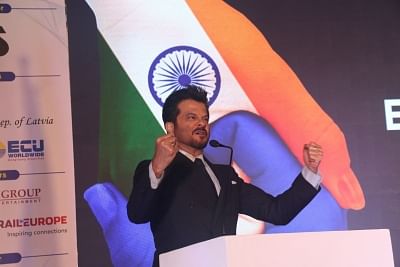 Mumbai: Actor Anil Kapoor addresses during