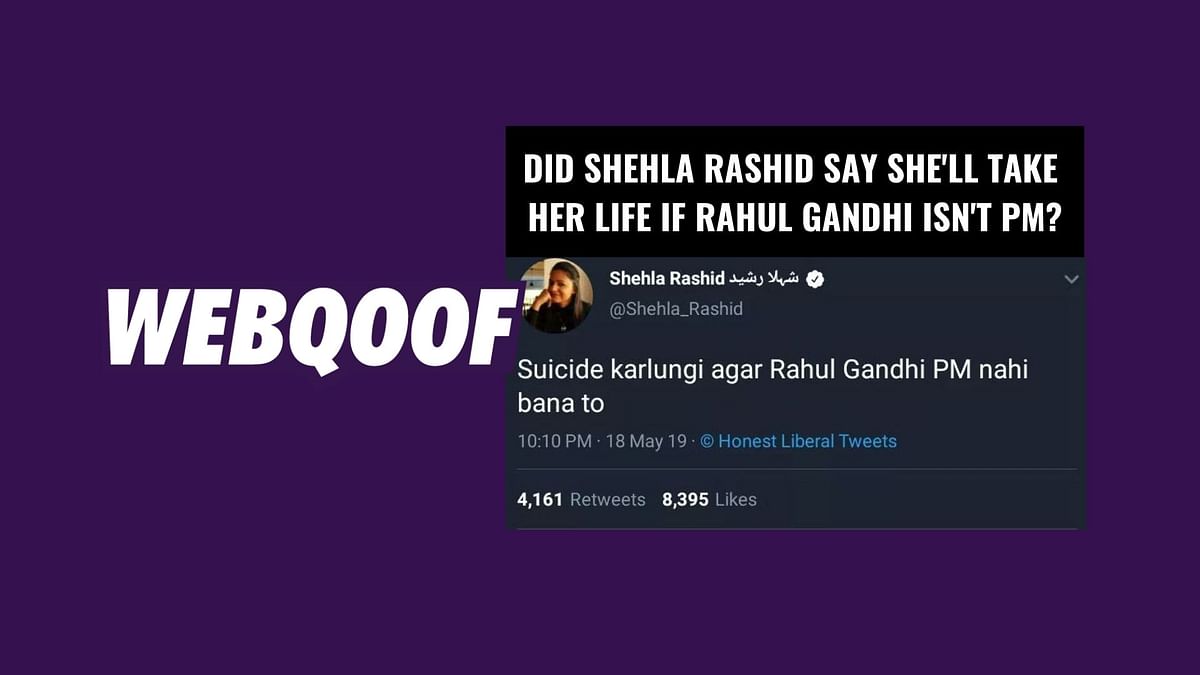 Did Shehla Rashid Say She’ll Kill Herself If Rahul Isn’t PM?