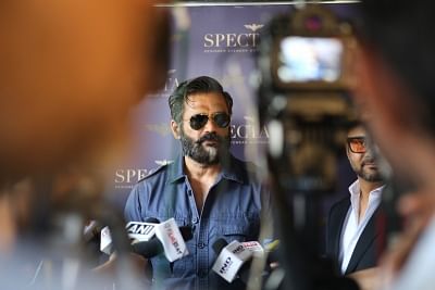 Mumbai: Actor Suniel Shetty at the launch of an eyewear boutique in Mumbai