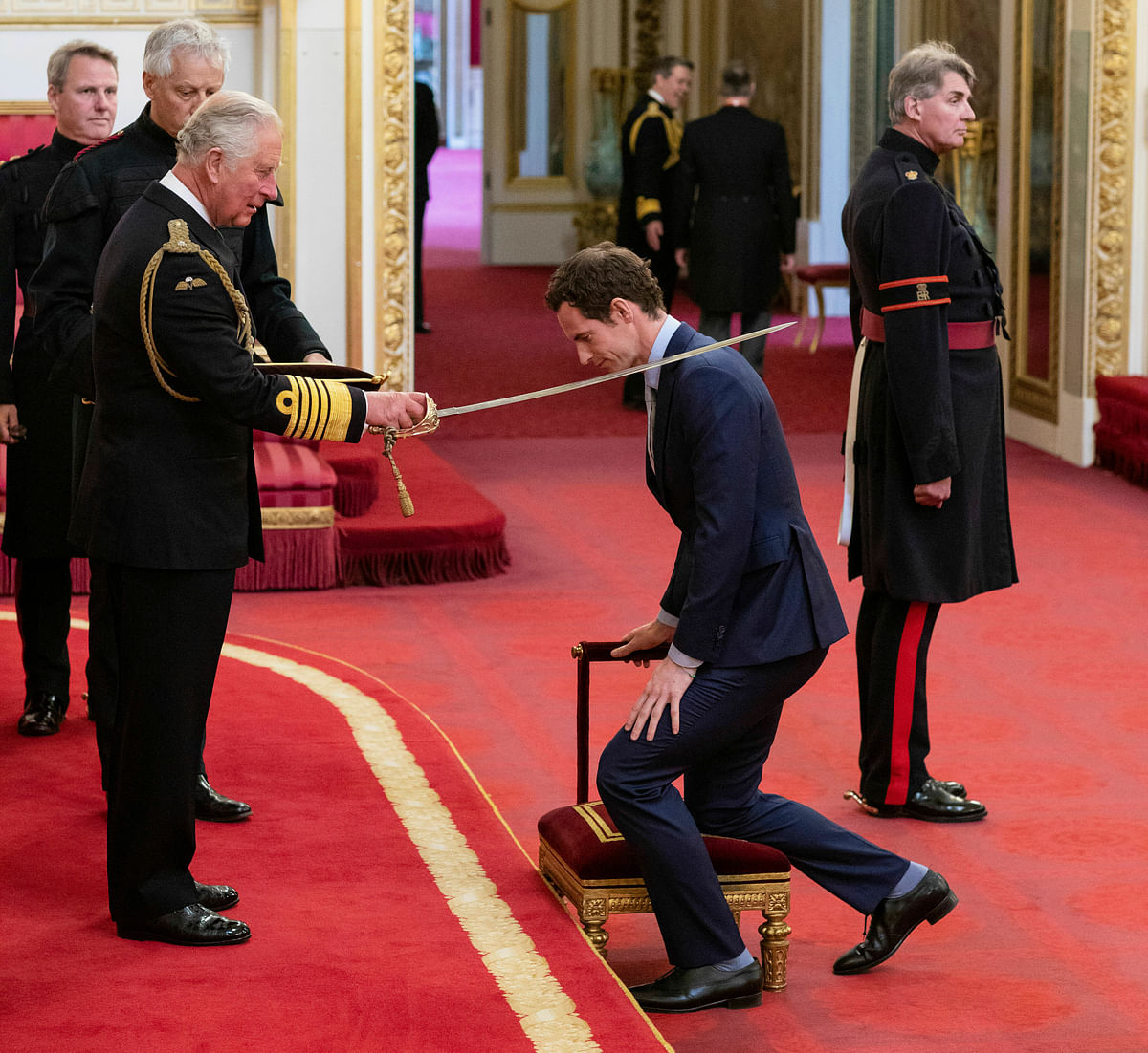 Andy Murray received his knighthood from Prince Charles on Thursday.