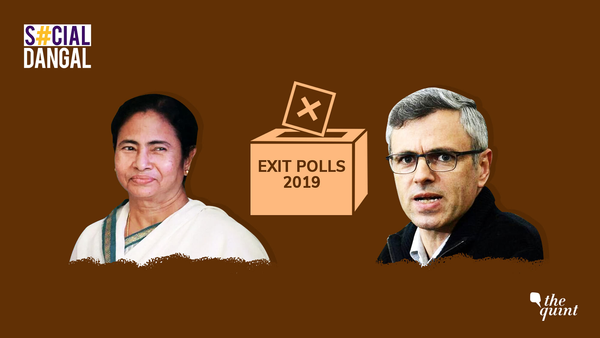 Mamata Banerjee and Omar Abdullah tweeted about the Exit Polls.&nbsp;