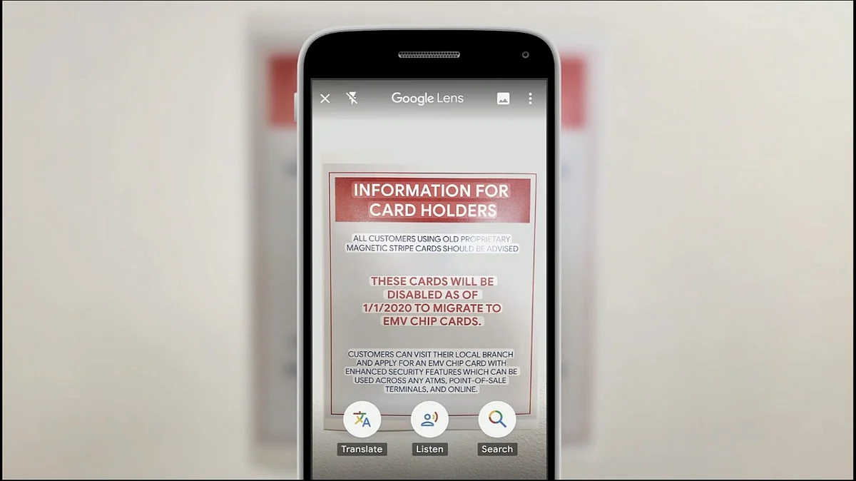 Use camera to translate posters.