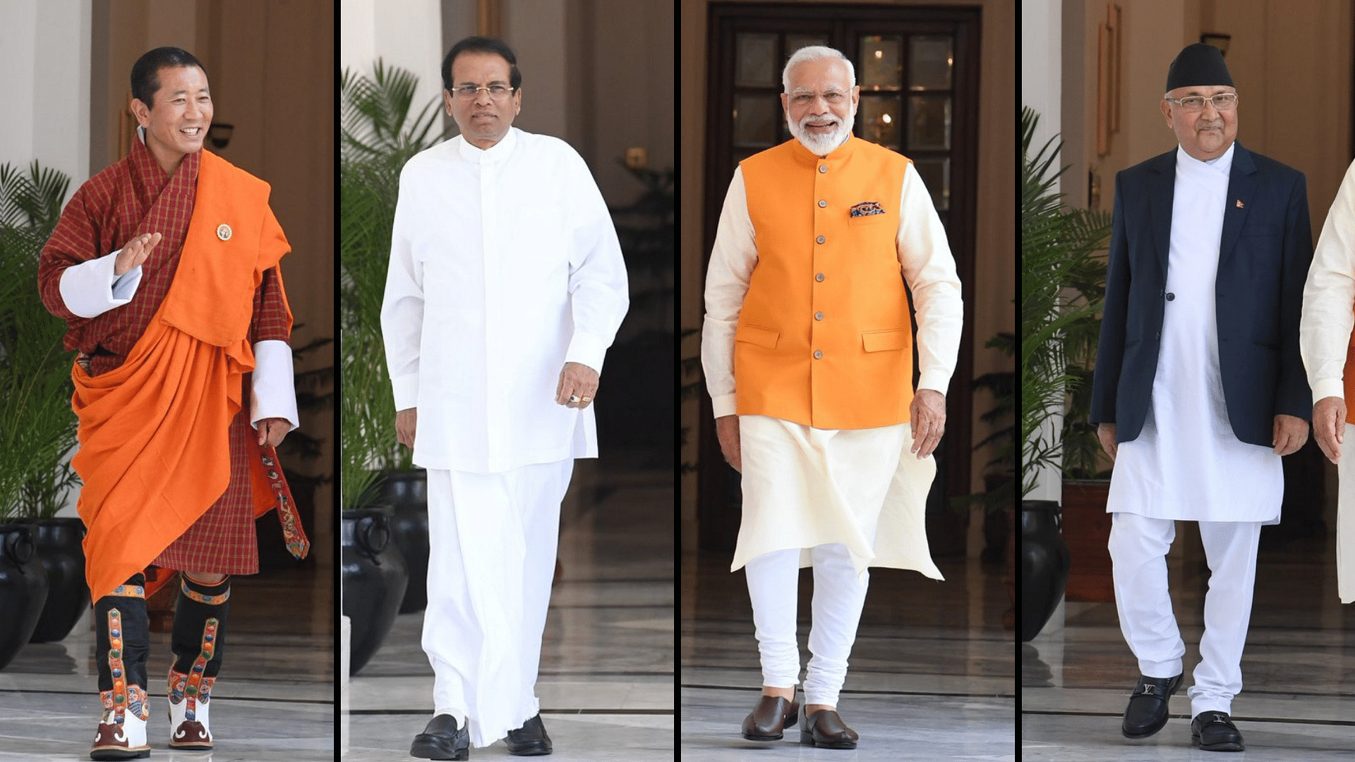 The foreign leaders came to India to attend Modi’s swearing-in ceremony.