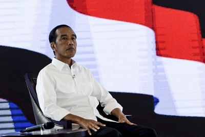 JAKARTA, March 30, 2019 (Xinhua) -- Indonesian presidential candidate and incumbent President Joko Widodo attends the fourth debate in Jakarta, Indonesia, March 30, 2019. Indonesia will hold its presidential election in April 2019. (Xinhua/Agung Kuncahya B/IANS)