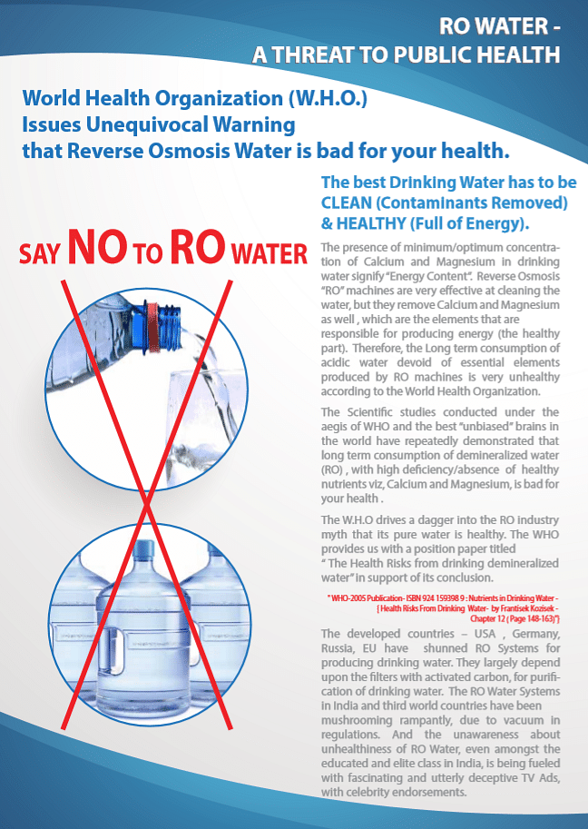 Say NO To RO Water Viral Message Fact Check Is Drinking RO Water