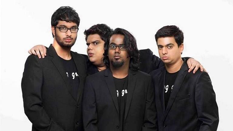 Gursimran Khamba, Tanmay Bhat, Ashish Shakya and Rohan Joshi of comedy collective All India Bakchod (AIB).