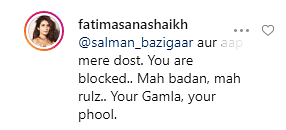 Fatima Sana Shaikh just gave it back to the troll.