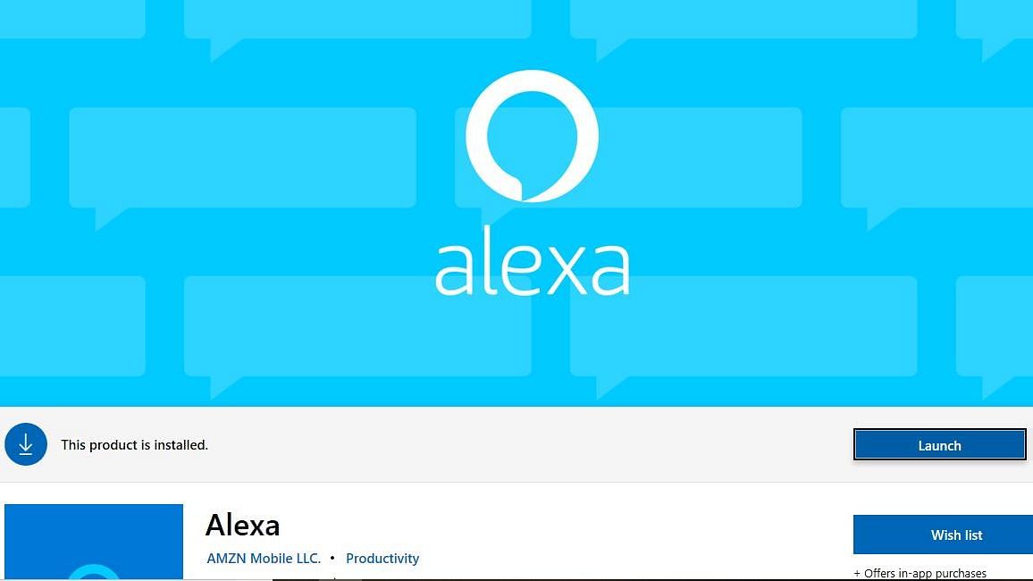 Alexa app can be downloaded from Windows Store.