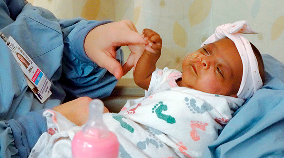 More than five months have passed, and she has gone home as a healthy infant, weighing 5 pounds (2 kilograms).