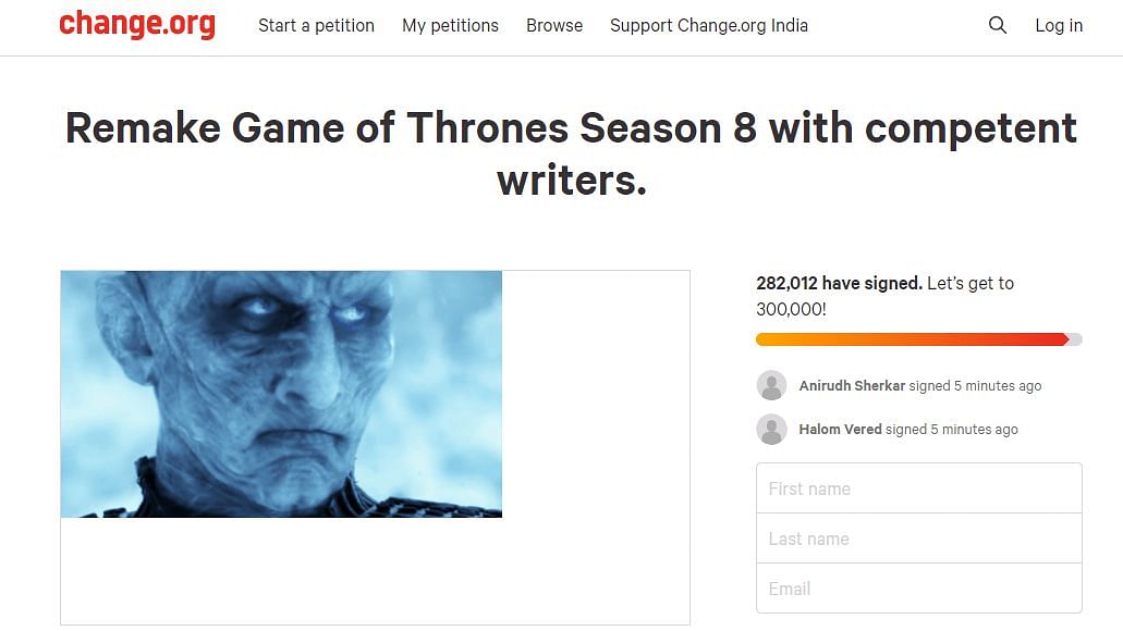 A petition on Change.org asks HBO to redo the final season.