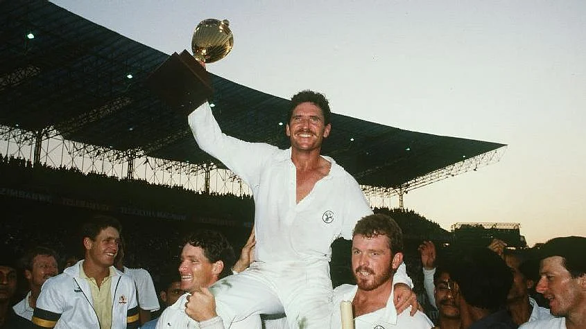 Allan Border led Australia to their maiden World Cup win in 1987. 