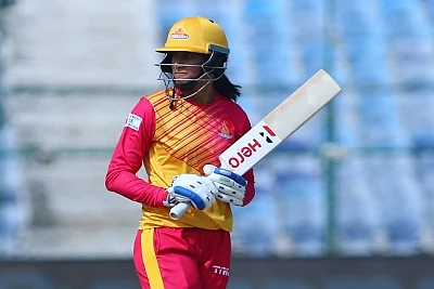 Jaipur: Trailblazers skipper Smriti Mandhana during the 2nd match of Women