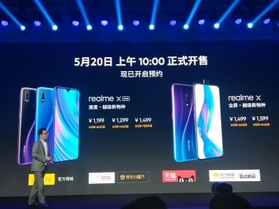 Beijing: Realme Global CEO Sky Li addresses at the launch of Realme X and Realme X Lite smarphones in Beijing, China on May 15, 2019. (Photo: IANS)