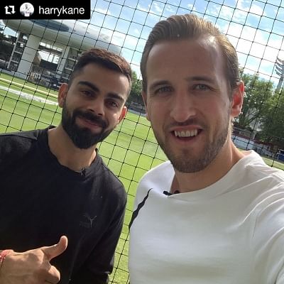 Virat Kohli and Harry Kane sent sports fans into a frenzy when they posted a selfie together at the Lord
