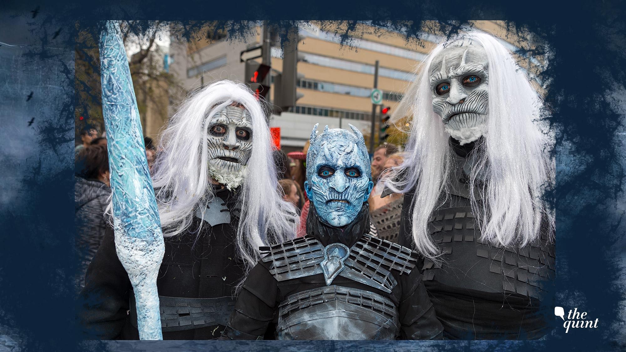 October 28, 2017: Game of Thrones White Walkers and Night King taking part in the Zombie Walk in Montreal Downtown, Canada. Representational image.