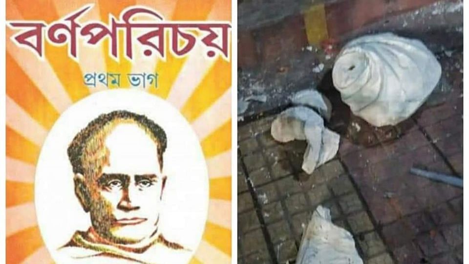 A bust of Ishwar Chandra Vidyasagar was vandalised during Amit Shah’s roadshow in Kolkata.