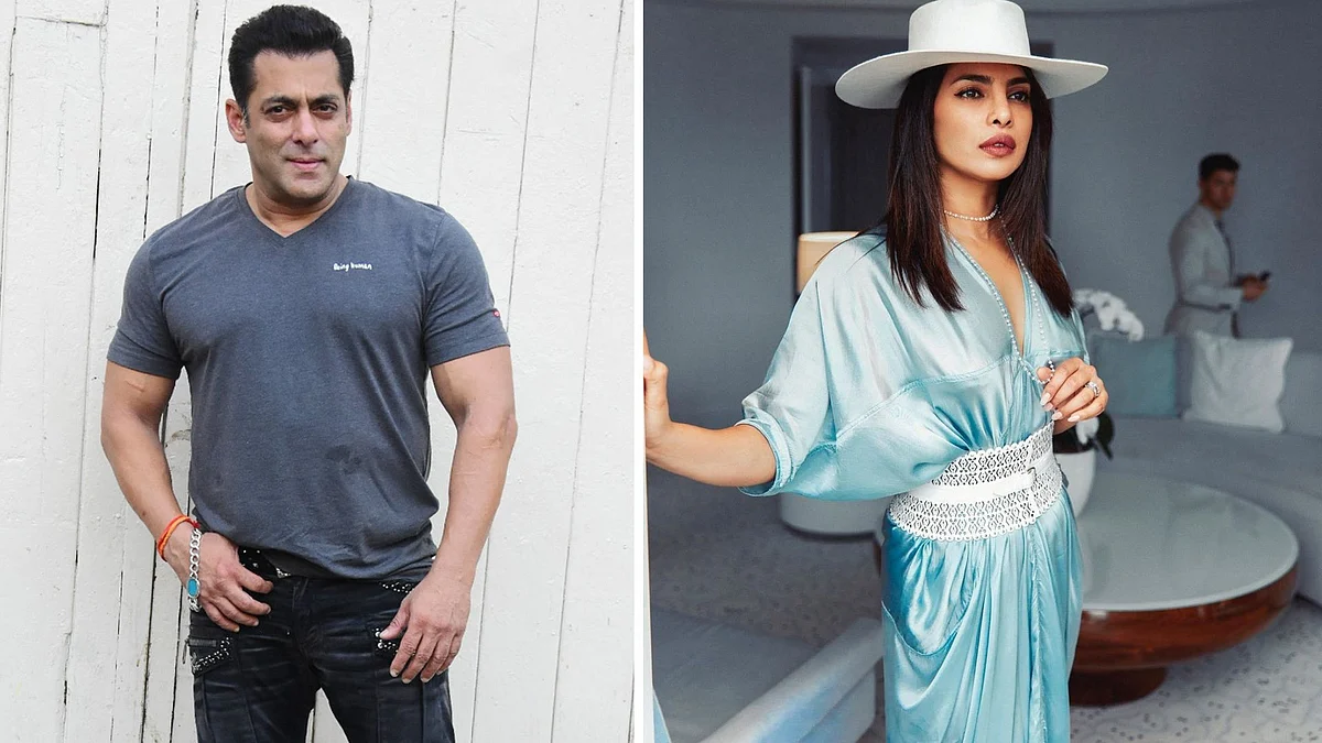 Salman Khan taunts Priyanka Chopra for leaving <i>Bharat</i>.