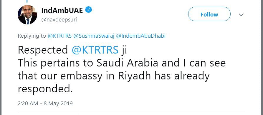 The Indian Embassy in Saudi Arabia has taken notice of the video and have been trying to trace the worker.