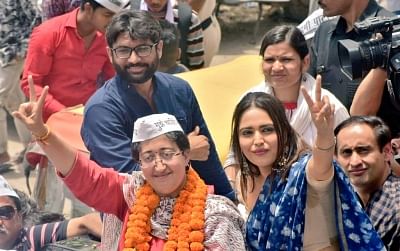 New Delhi: Actress Swara Bhaskar campaigns for AAP
