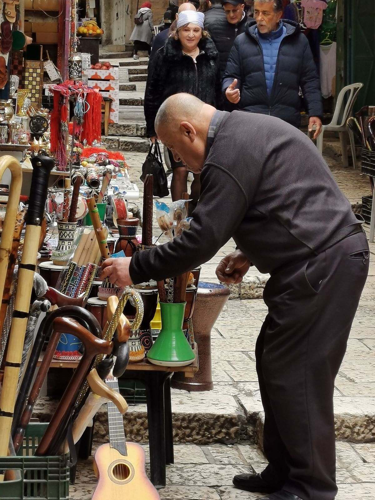 Old trader in one of Jerusalem’s markets.
