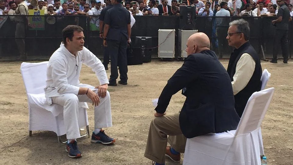 Rahul Gandhi speaks to The Quint’s Raghav Bahl and Sanjay Pugalia in Solan. 