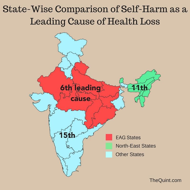 The burden of self-harm and suicides, depressive disorders, and anxiety disorders is growing fast across India.