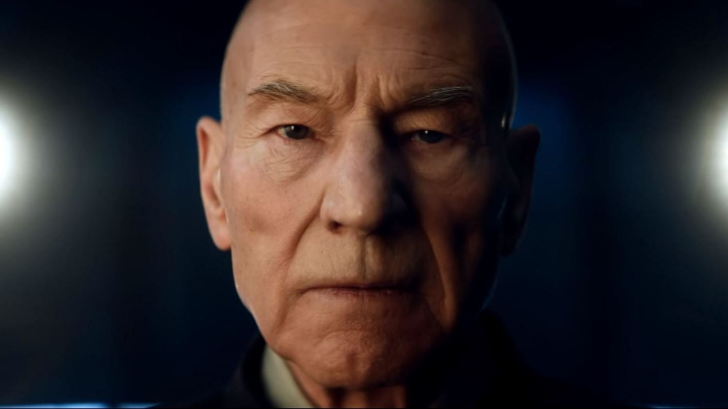 Sir Patrick Stewart as Jean Luc Picard in the trailer.