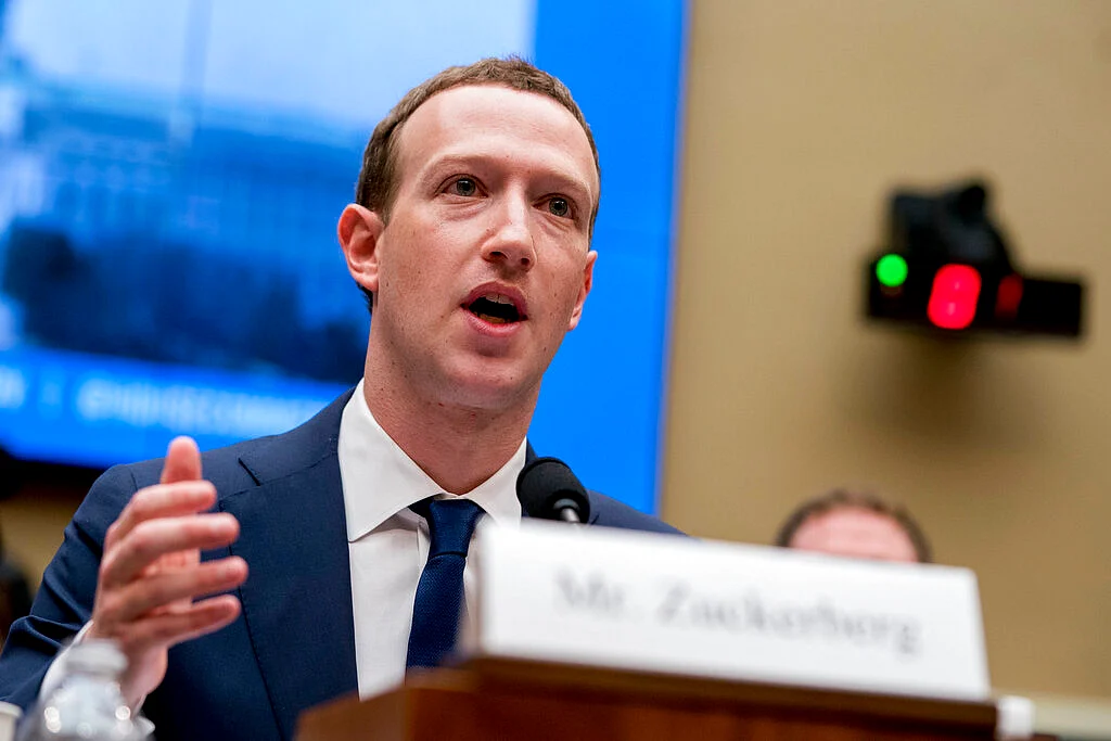 In this 11 April 2018 photo, Facebook CEO Mark Zuckerberg testifies before a House Energy and Commerce hearing on Capitol Hill in Washington. 