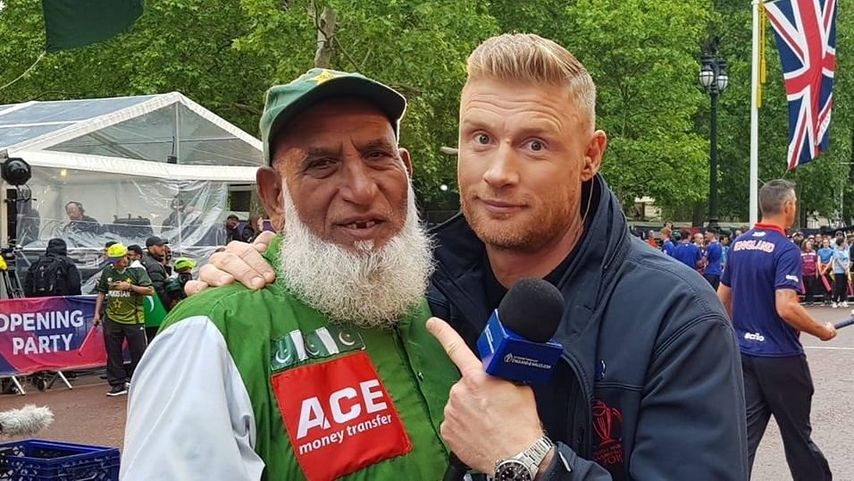 Chacha Cricket with former England international Andrew Flintoff at the opening ceremony of ICC World Cup 2019.