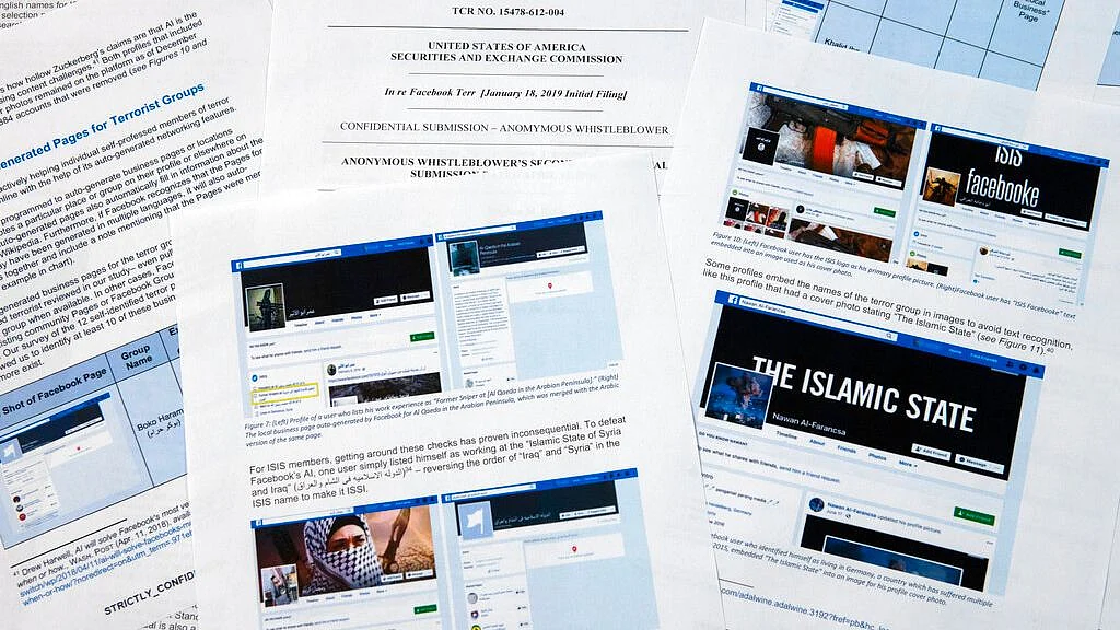 Pages from a confidential whistleblower’s report obtained by The AP are photographed on 7 May 2019 in Washington. 