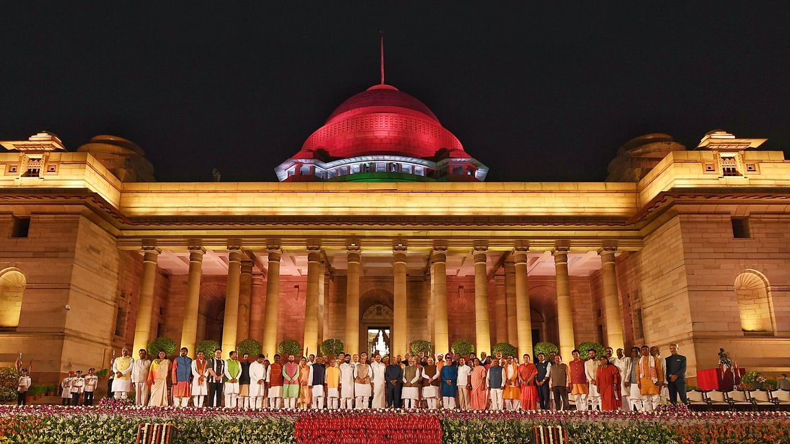 The council of minister’s under PM Modi’s new government after taking oath at the Rashtrapati Bhavan.