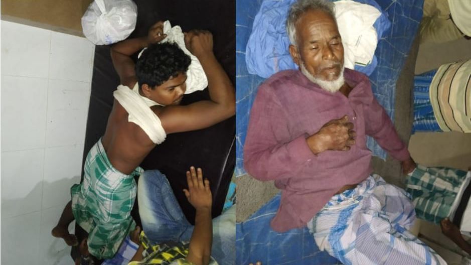 Anwarul Haque (left) and his father Mohammad Giyasuddin (right) were allegedly beaten by Border Security Force personnel for carrying beef in West Bengal’s North Dinajpur district.