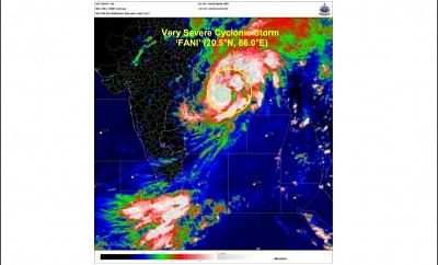 New Delhi: Cyclone Fani. (Photo: IANS/IMD)
