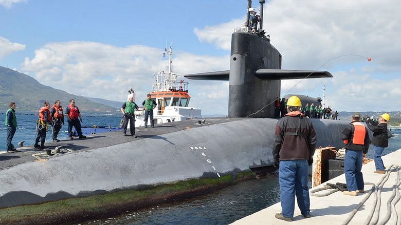 The Ohio-class cruise missile submarine USS Florida (SSGN 728) arrived in Naval Support Activity Souda Bay, Greece, for a scheduled port visit, March 14, 2019.&nbsp;
