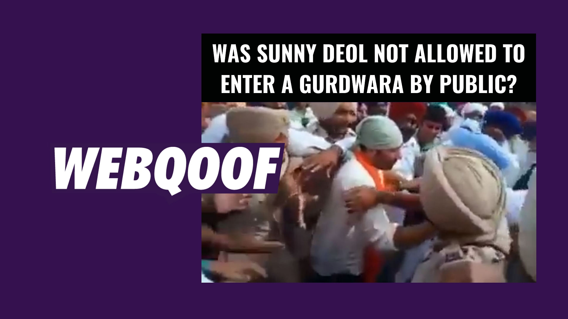 A video, which shows actor-turned-BJP candidate Sunny Deol being surrounded by a mob of people