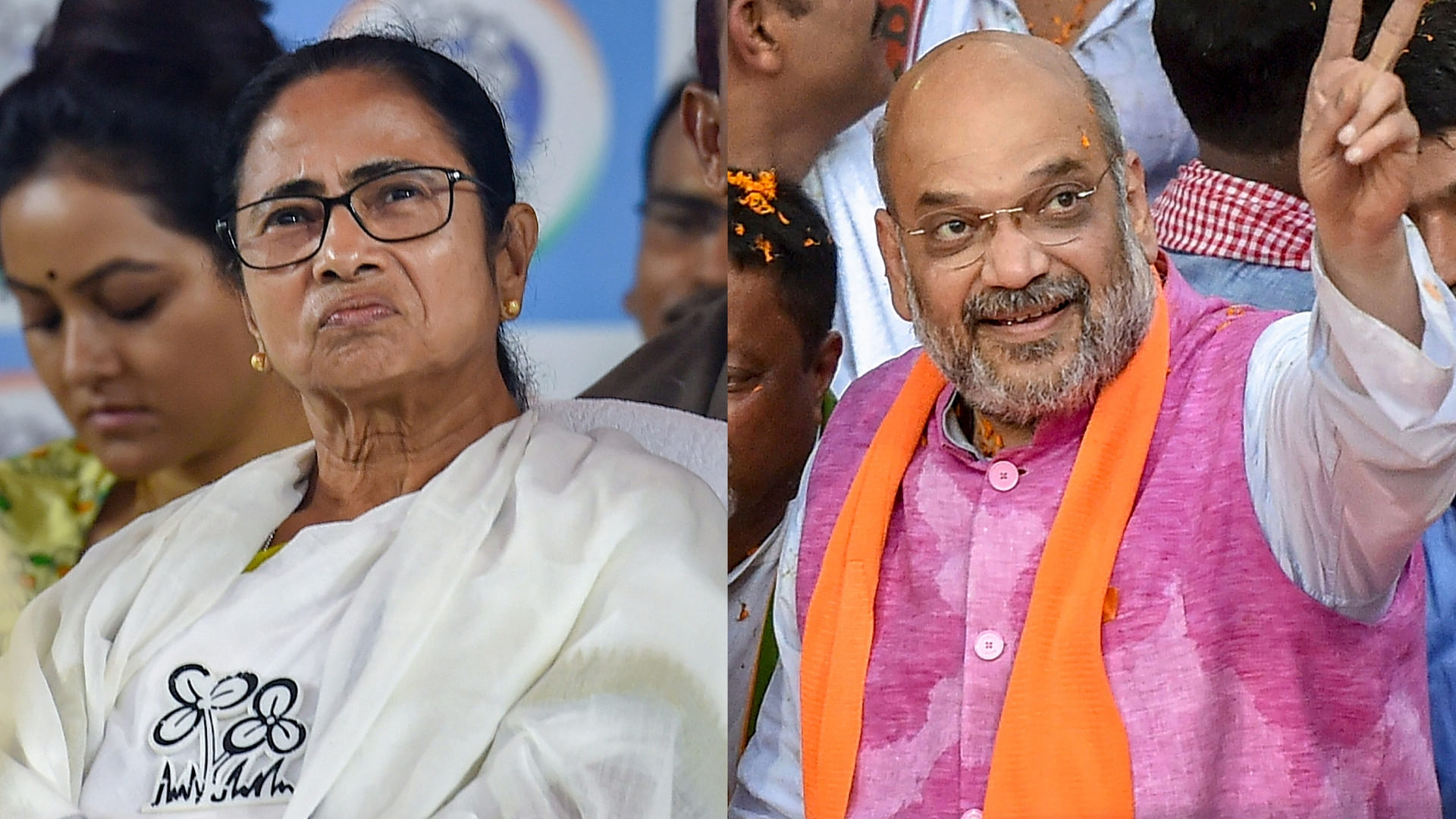 West Bengal Chief Minister Mamata Banerjee and BJP Chief Amit Shah.