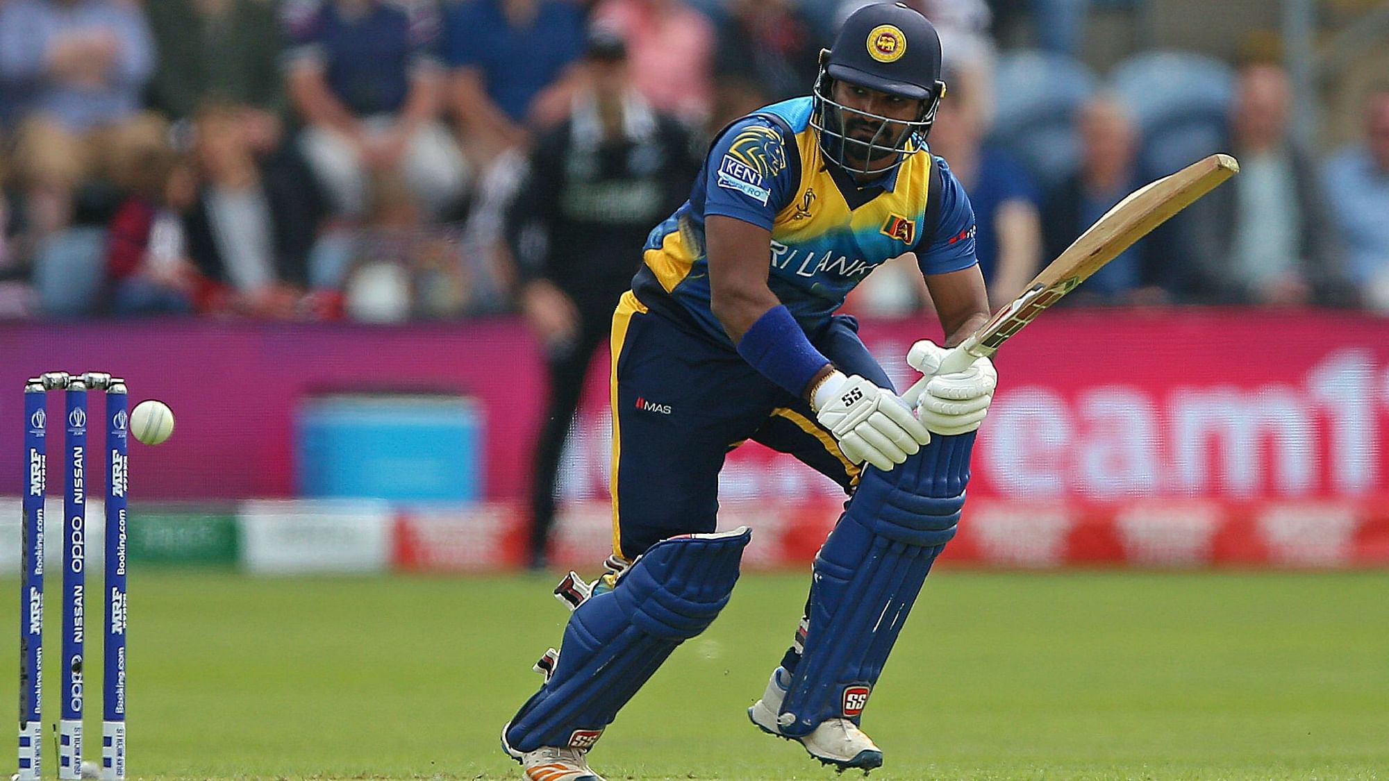 Sri Lankan skipper Dimuth Karunaratne scored an unbeaten 52 off 84 balls as he ran out of partners at the other end.