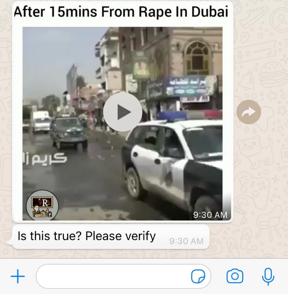 The video is neither from Dubai, and nor was the execution done “15 minutes” after the rape occurred.